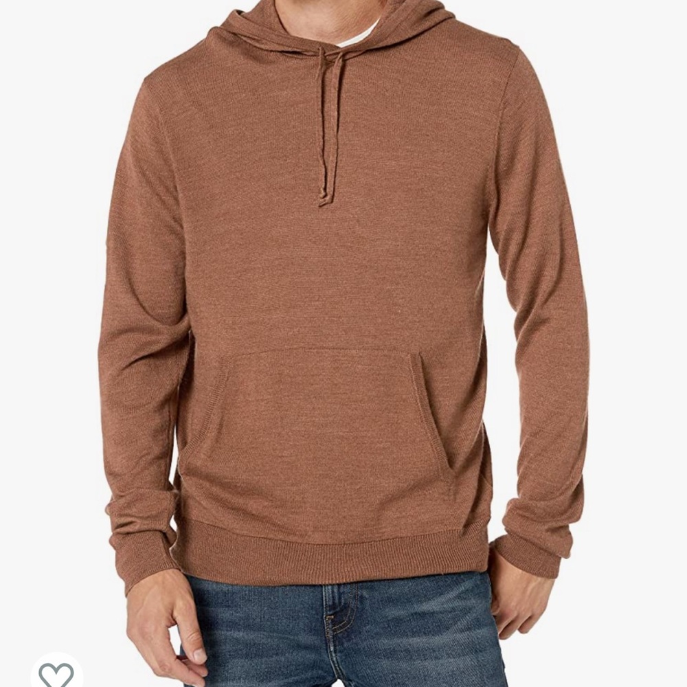 Goodthreads Brown Hooded Sweater Merino Wool Blend Size Medium